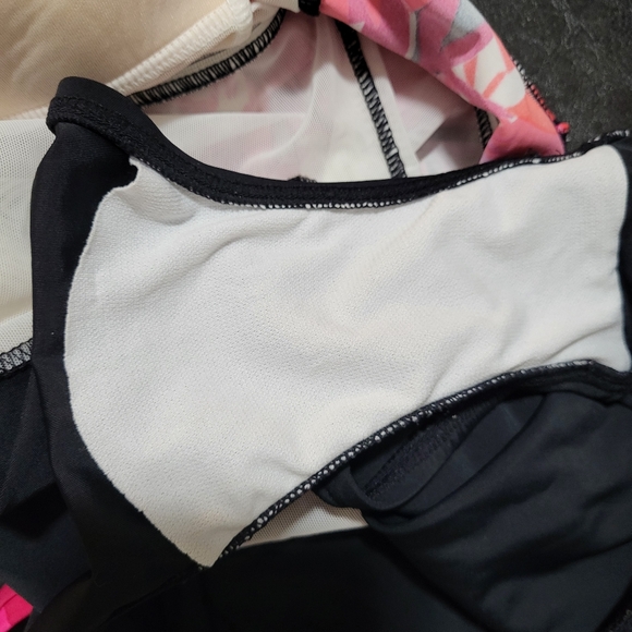 Swimdress Swimsuit Croft And Barrow Tropicana Bow Dress Floral Metallic Print - Picture 12 of 12